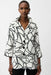 Seersucker Abstract Print Trapeze Jacket