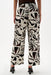 Woven Gauze Tropical Print Wide Leg Pant