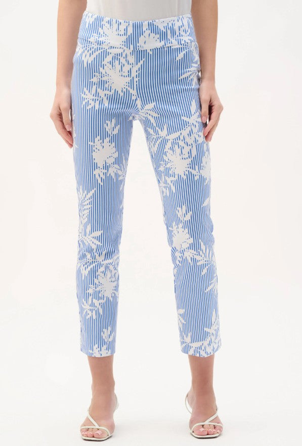 Blue Stripe Pull On Millenium Crop Pant