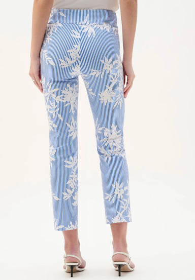 Blue Stripe Pull On Millenium Crop Pant