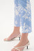 Blue Stripe Pull On Millenium Crop Pant