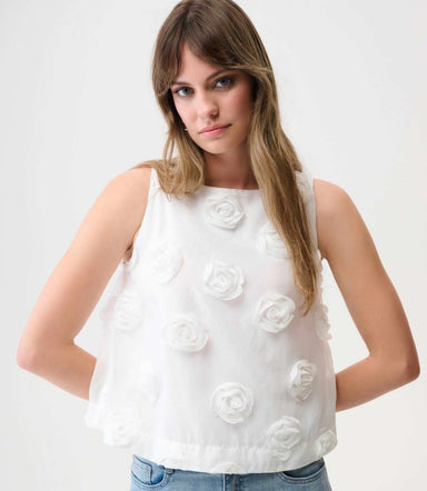Soft White Sleeveless Top