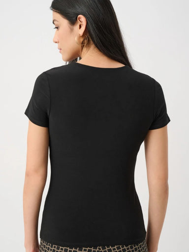 Black Short Sleeve Top
