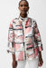 Organza Jacquard Abstract Print Boxy Jacket