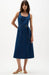 Denim Fit & Flare Belted Dress