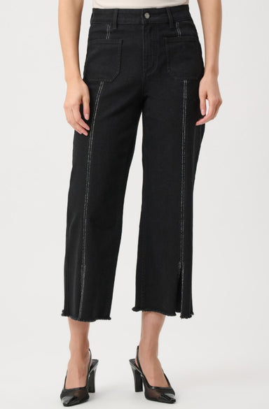 Joseph Ribkoff Black Crystal Seam Denim Jeans