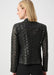 Joseph Ribkoff Foiled Faux Suede And Mesh Moto Jacket