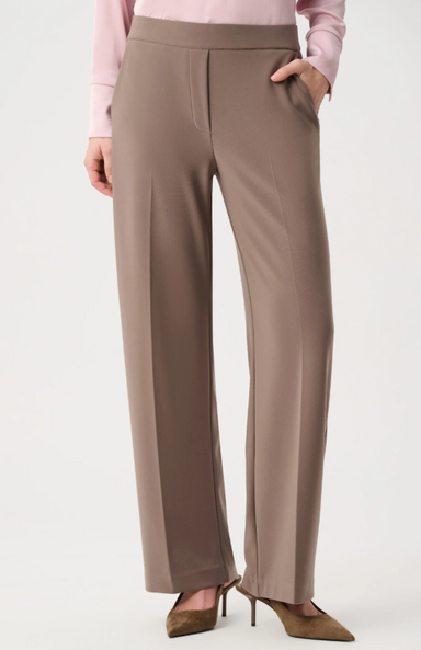 Joseph Ribkoff Pull-On Wide-Leg Pants — Mink