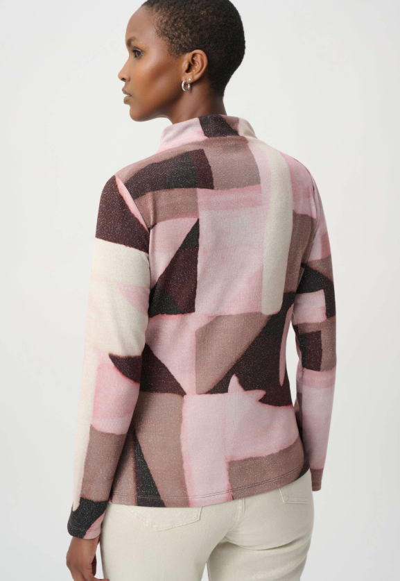 Joseph Ribkoff Geometric Print Lurex Sweater