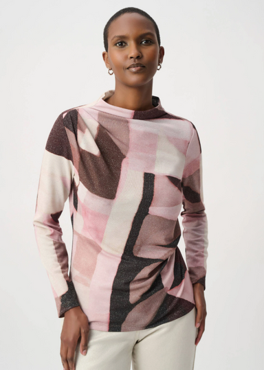 Joseph Ribkoff Geometric Print Lurex Sweater