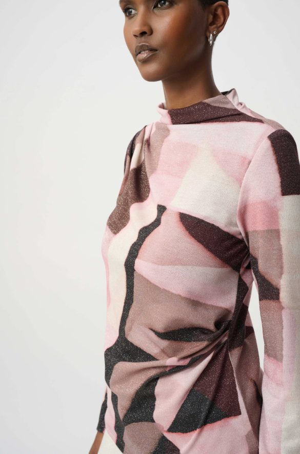 Joseph Ribkoff Geometric Print Lurex Sweater