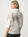 Joseph Ribkoff Winter White Plaid Funnel-Neck Sweater