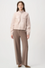 Joseph Ribkoff Metallic Leatherette Bomber Jacket — Pearl Blush