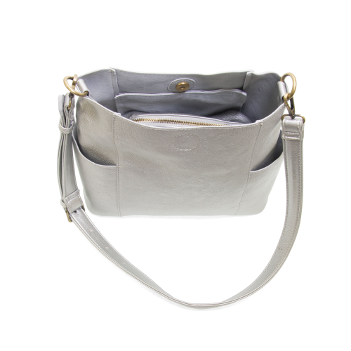 Metallic Silver Kayleigh Bucket Bag