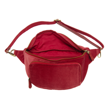 Holly Berry Velvet Sling/Belt Bag