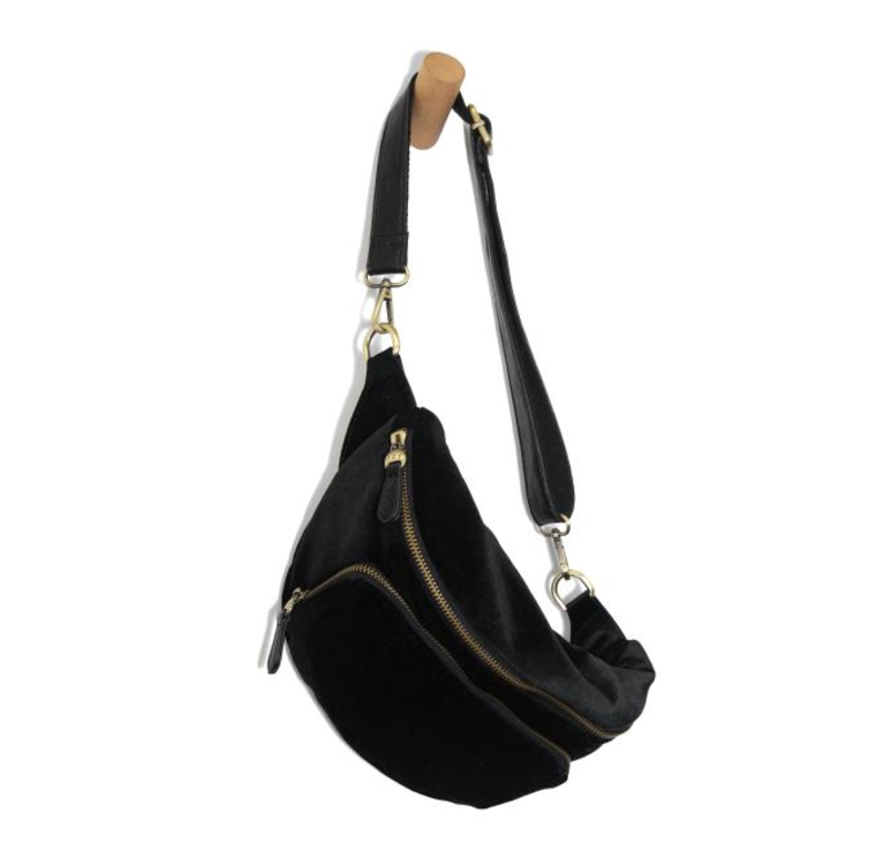 Black Velvet Sling/Belt Bag