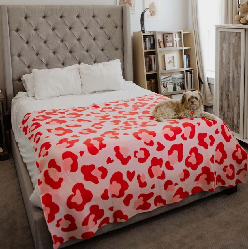 Pink Leopard Oversized Blanket