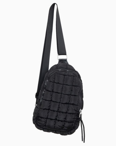 Black Quilted Sling Bag