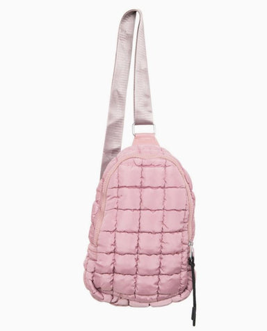 Mauve Quilted Sling Bag