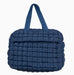 Navy Quilted Duffel Bag