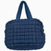 Navy Quilted Duffel Bag