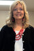 Handmade Red 3 Strand Wood Bead Necklace