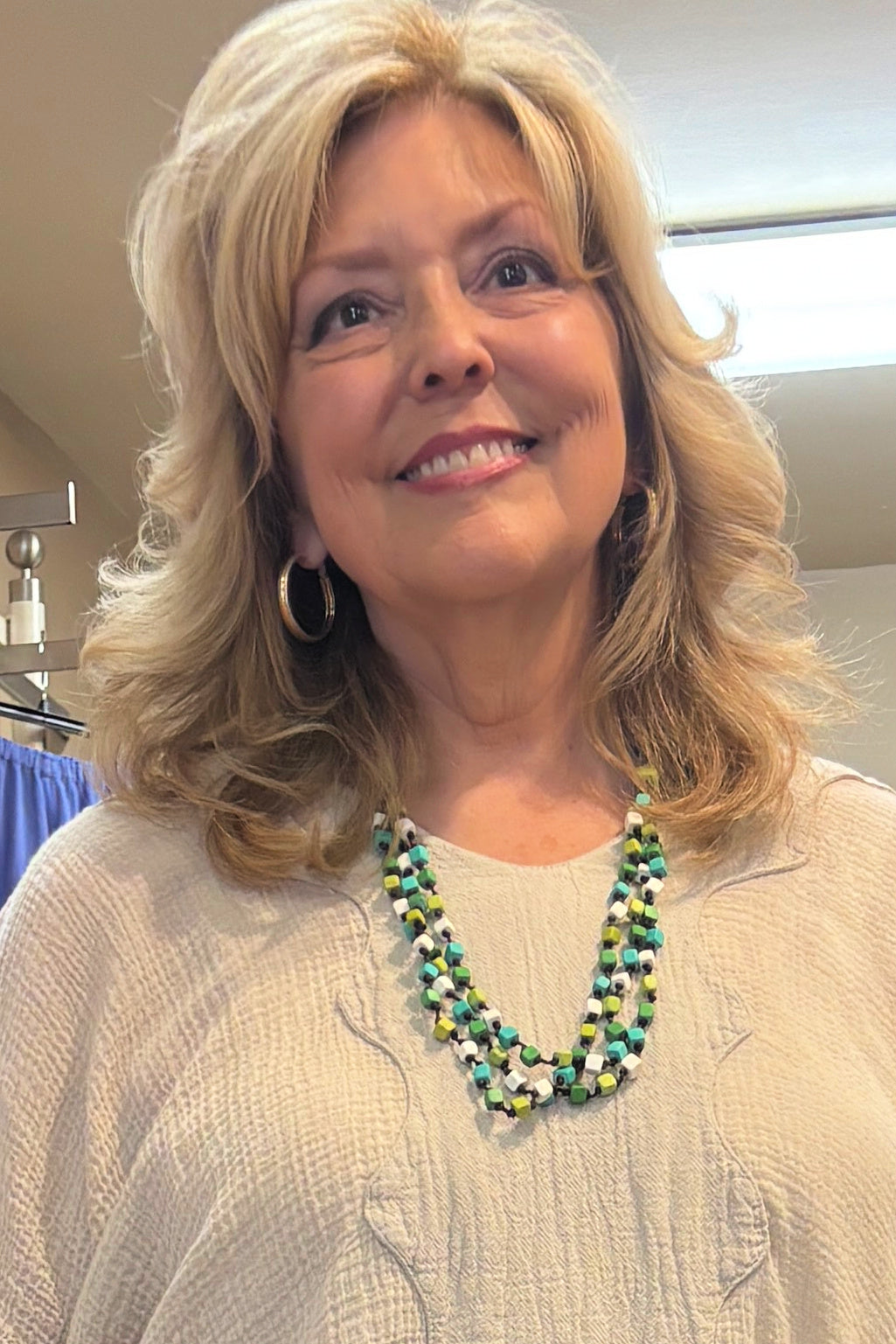 Green Turquoise & White Handmade Necklace