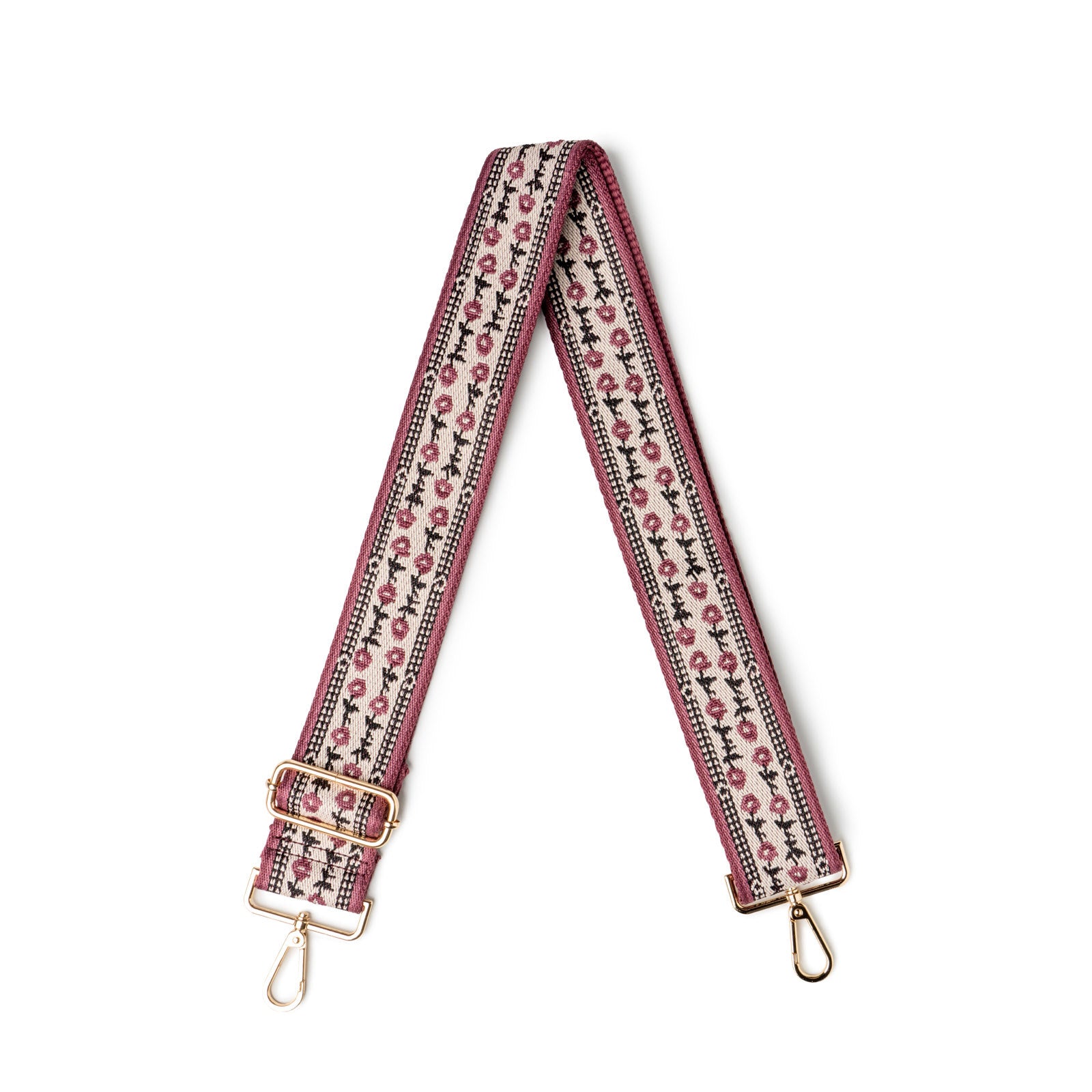 Cross Stitch Wildflower Guitar Strap