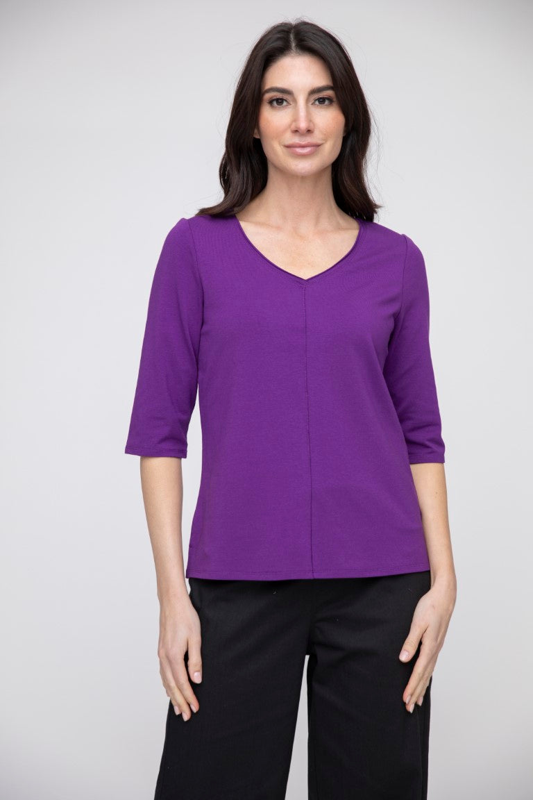 Amethyst Elbow Sleeve Tee