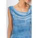 Denim Silk Ruffle Dress