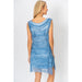Denim Silk Ruffle Dress