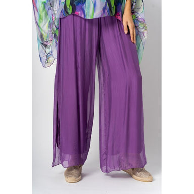 Purple Silk Overlay Pant
