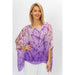 Purple Butterfly Silk Top