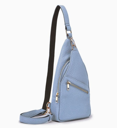 Blue Pebble Texture Sling Bag