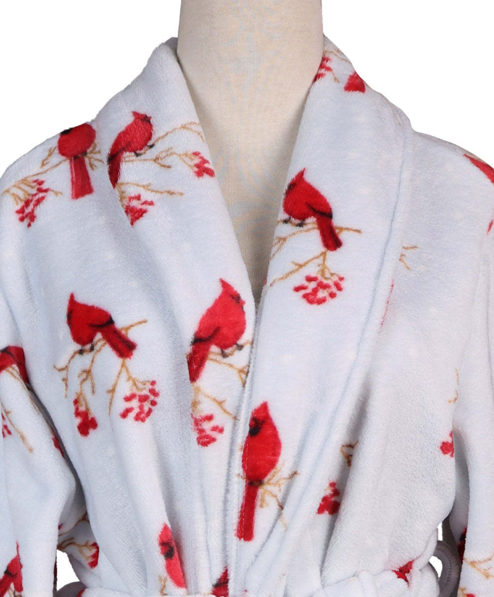 Cardinal Velvety Fleece Robe