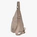 Taupe Faux Leather Sling Bag