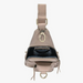 Taupe Faux Leather Sling Bag