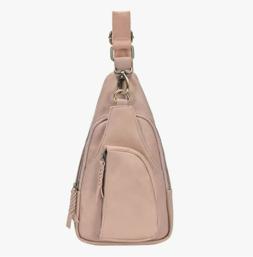 Rose Faux Leather Sling Bag