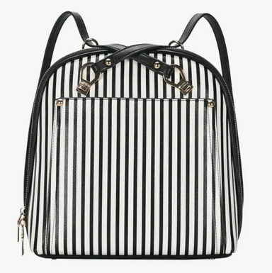 Black Striped Convertible Backpack