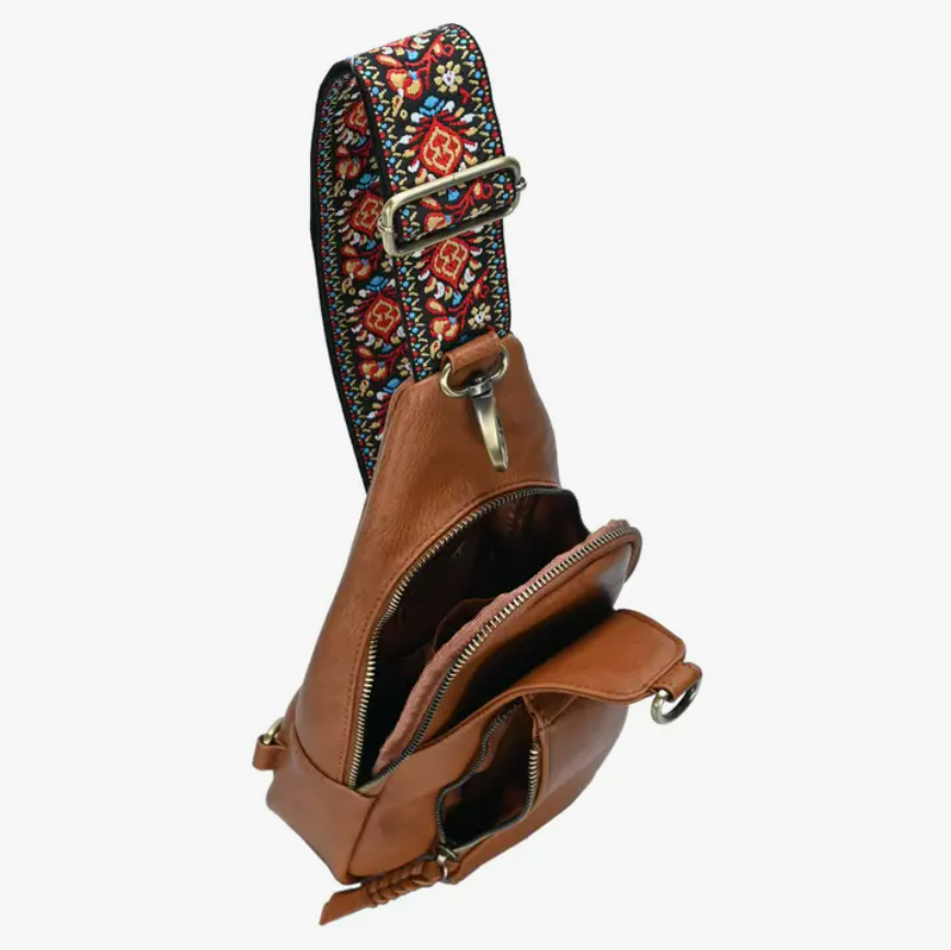 Tan Sling Bag Guitar Strap