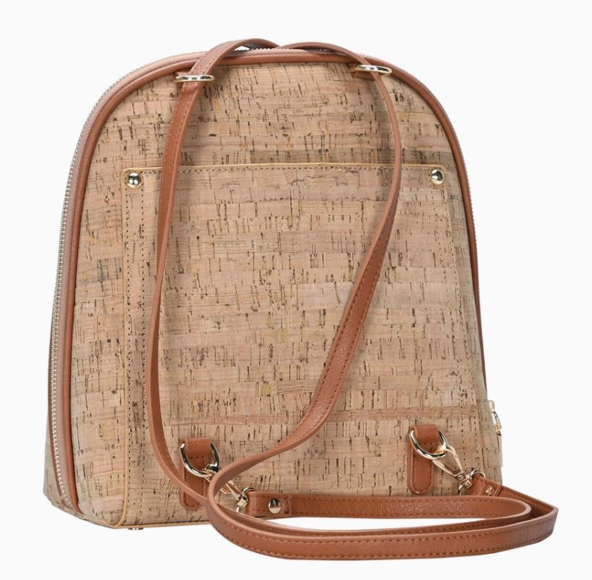 Cork w/Tan Trim Convertible Backpack