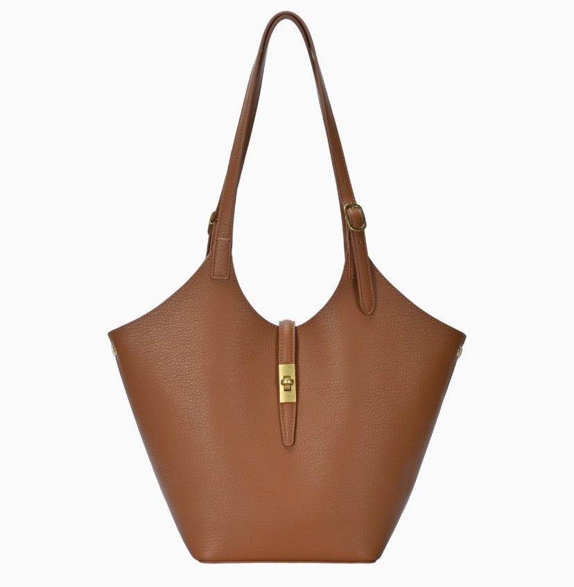 Isabelle 2 in 1 Scoop Neck Tote Tan