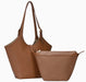 Isabelle 2 in 1 Scoop Neck Tote Tan