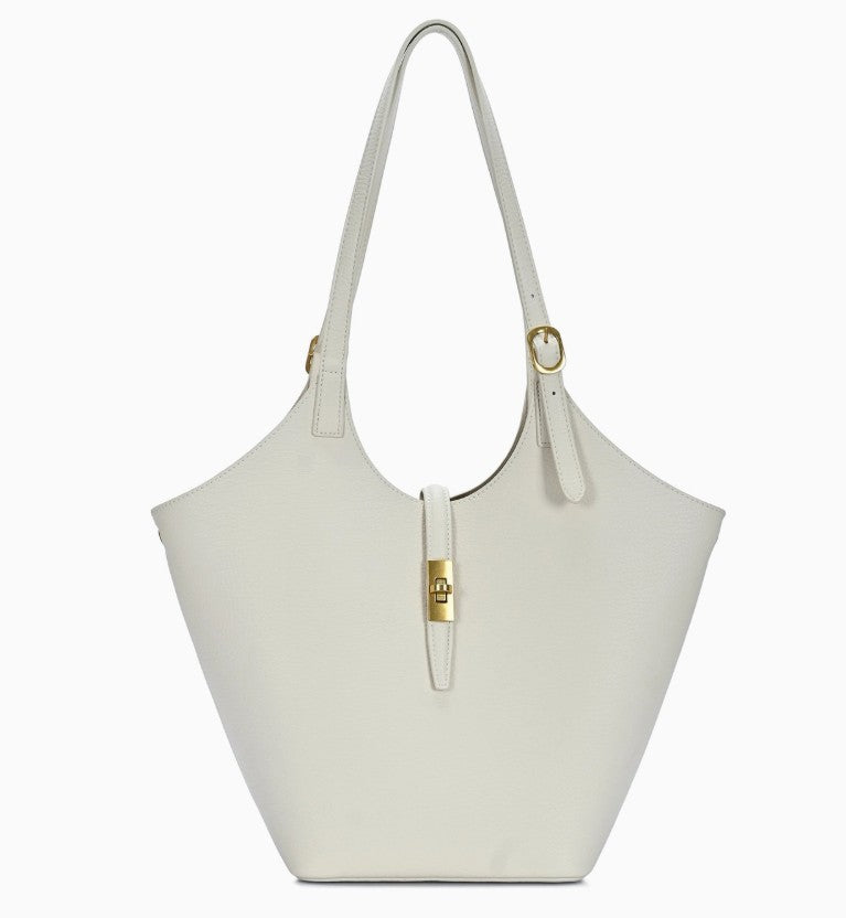 Isabelle 2 in 1 Scoop Neck Tote Cream
