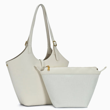 Isabelle 2 in 1 Scoop Neck Tote Cream