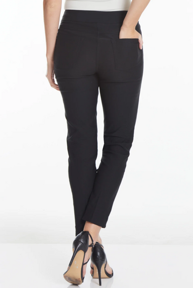 Black Fine Twill Ankle Pant