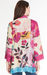 Floral Print Crinkle Kimono Jacket