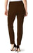 Chocolate Pull On Knit Ankle Pant