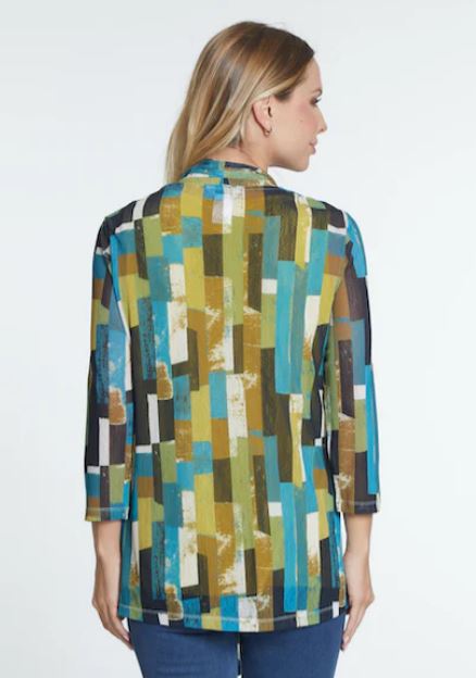 Teal Geo Onion Skin Jacket