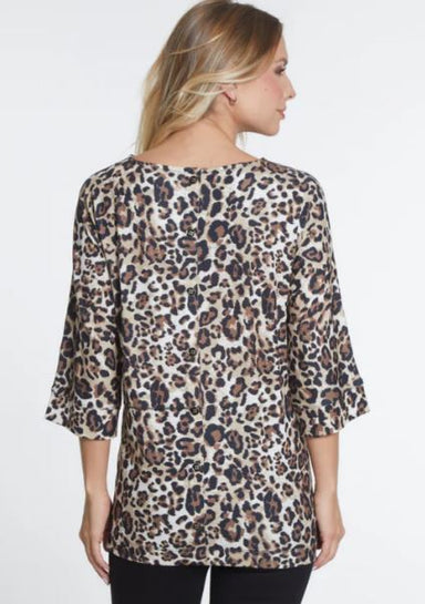 Cheetah Print Dolman Sleeve Top Plus